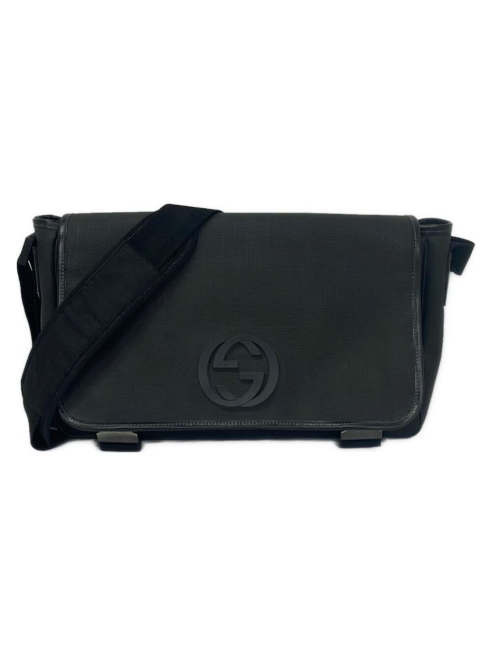 Gucci Shoulder Bag Interlocking G Black Leather